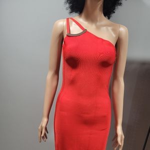 Dress half shoulder good condition stretch Marciano Red color